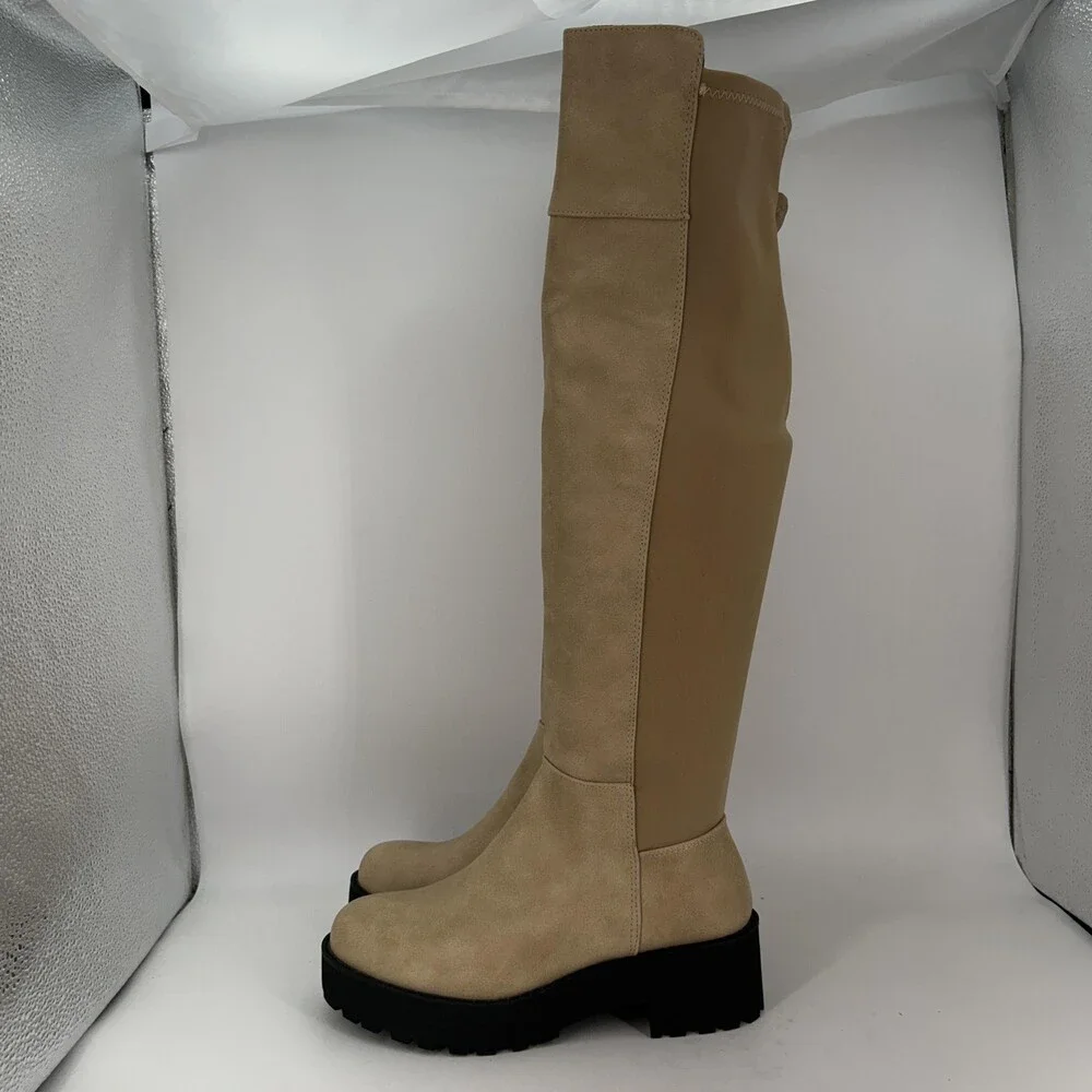 Dirty Laundry Boots Womens Size 6 Manifest Platform Over The Knee Lug Sole